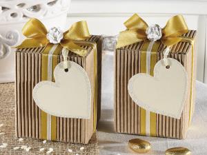 Golden wedding favor box