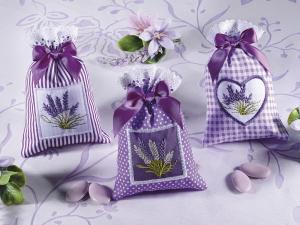Lavender, perfume and color themed favor bag