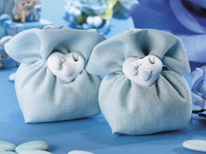 Light blue sugared almond bags