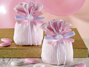 Pink favor bag, sweet souvenir