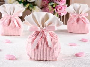 Sacchettini in velluto rosa