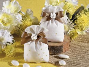 Wholesale ecru confetti bag for wedding favors