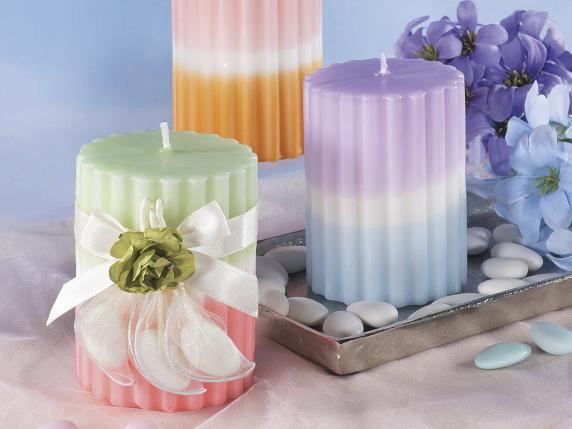 Bougie parfumée colorée pour cadeaux de mariage en gros