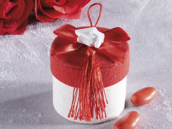 Coffret de remise de diplôme élégant avec pompon rouge pour cadeaux d