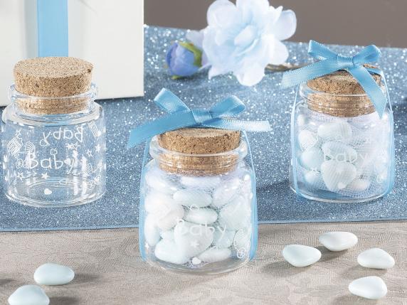 Grossiste cadeaux bocal en verre naissance baptême