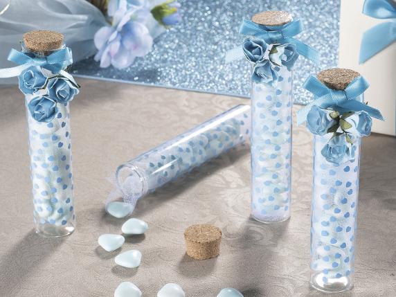 Grossiste faveurs tube à essai porte-confettis en verre naissance bébé