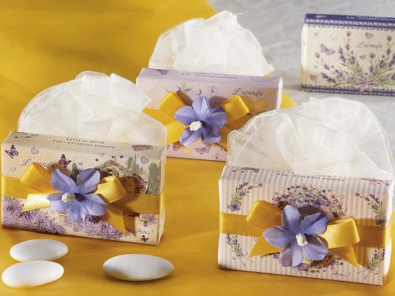 Savons végétaux à la lavande en gros avec porte-confettis