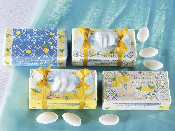 Venta al por mayor de regalos de boda con jabón perfumado de limón