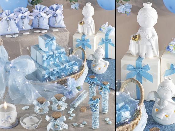 Vente en gros de cadeaux de baptême pour baby shower bleu