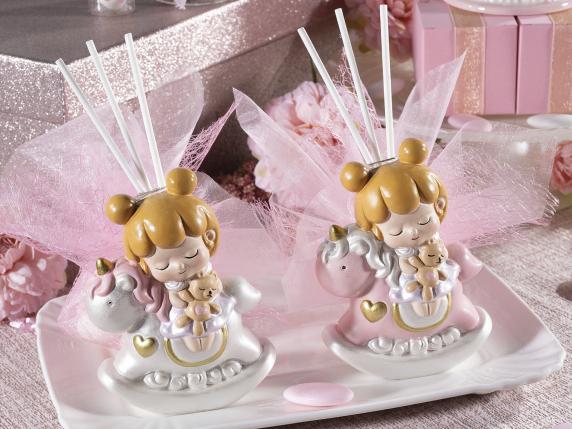 Wholesale baby girl baptism birth favors air freshener