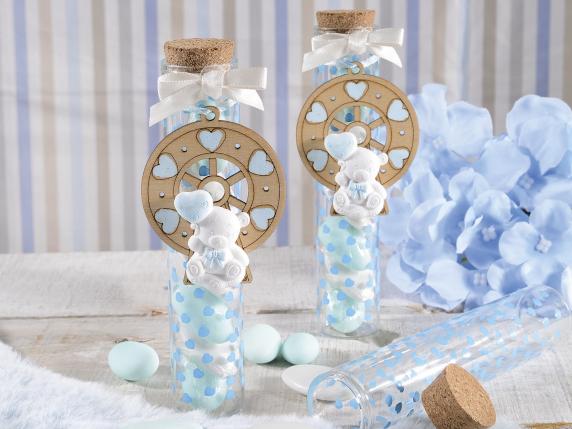 Wholesale blue tube favors for birth