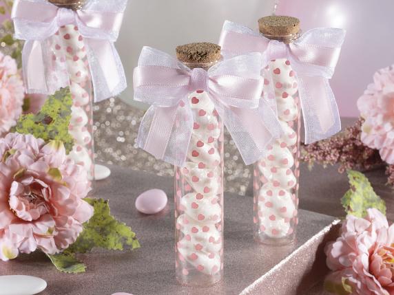 confettis de tube à essai en gros faveur rose