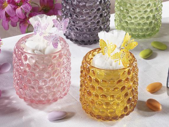 gros pot bougie colorée cadeau de mariage
