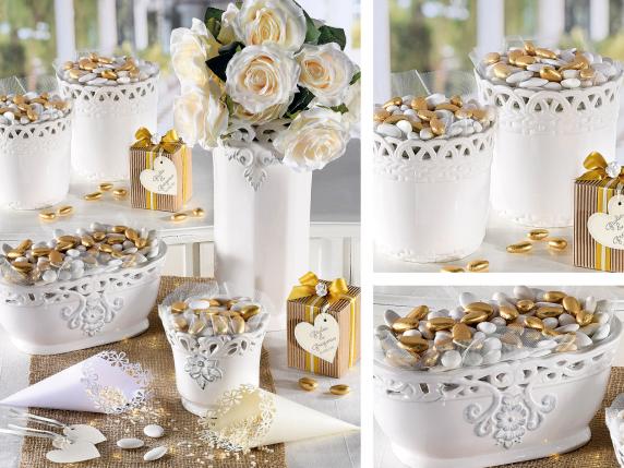 wholesale gold wedding favors with confetti