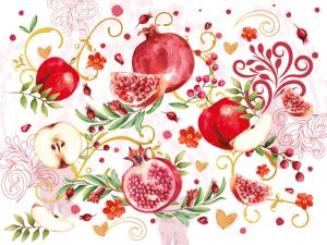 Pomegranate decorations...elegant design