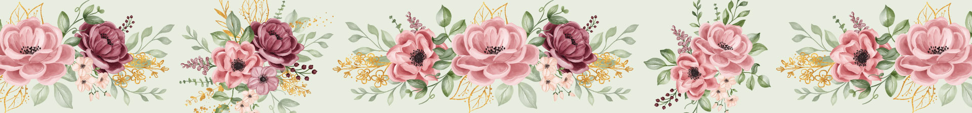 Decorative artificial garlands and flowers