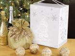 Gold and silver Christmas packaging