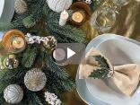 Green & Gold themed Christmas table