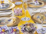 allestimento tavola lavanda
