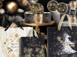 emballage de Noël en or noir