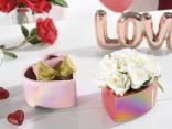 heart-shaped ceramic jars