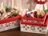 packing Christmas baskets