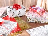 tarjeta de regalo hojas de papel de navidad