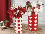 vase de coeurs fleurs saint valentin
