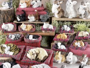 Animaletti decorativi in finto pelo