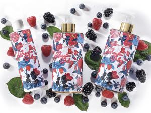 Body cream, shower gel and sweet berry soap