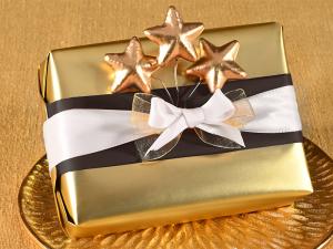 Carte cadeau étoile de Noël fermer le colis