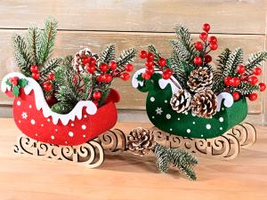 Cestini di Natale slitta