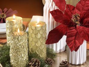 Christmas centerpiece candles