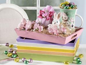 Easter gift baskets and trays