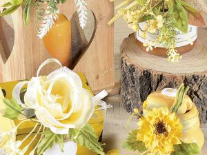 Girasoli e dalie artificiali