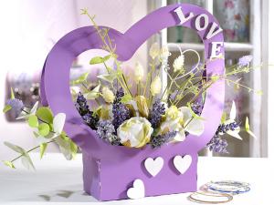 Heart flower basket