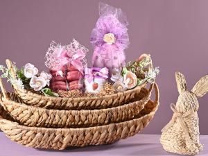Idee allestimento cesti pasquali