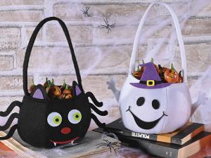 Porta caramelos de araña fantasma de Halloween