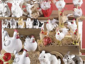 Poulets et lapins de Pâques