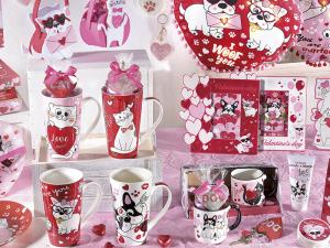 Saint Valentin : mugs, animaux et coeurs