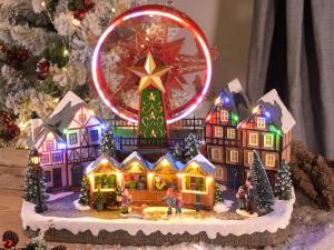 Village de Noël avec roue