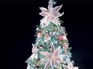 albero di Natale rosa