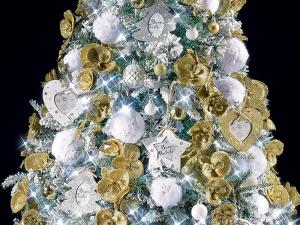 albero natale oro bianco