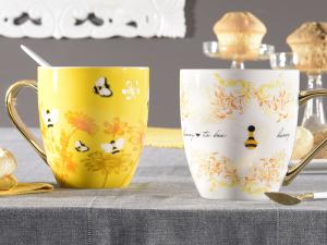 bees and honey theme cups