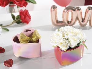 heart-shaped ceramic jars