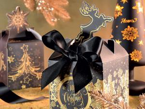 scatoline regalo nero oro