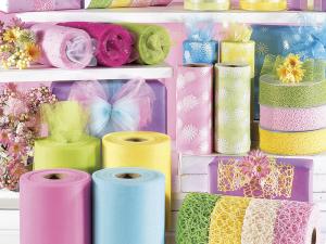 tulle colorato per confezioni