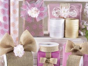 tulle e nastri in juta