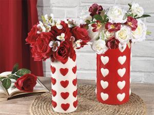 vaso cuori fiori san valentino