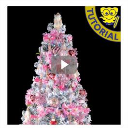 Comment décorer un sapin de Noël rose